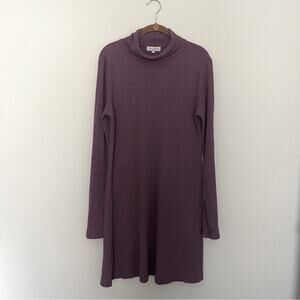 Michael Stars Waffle Knit Cowl Neck Long Sleeve Dress NWOT